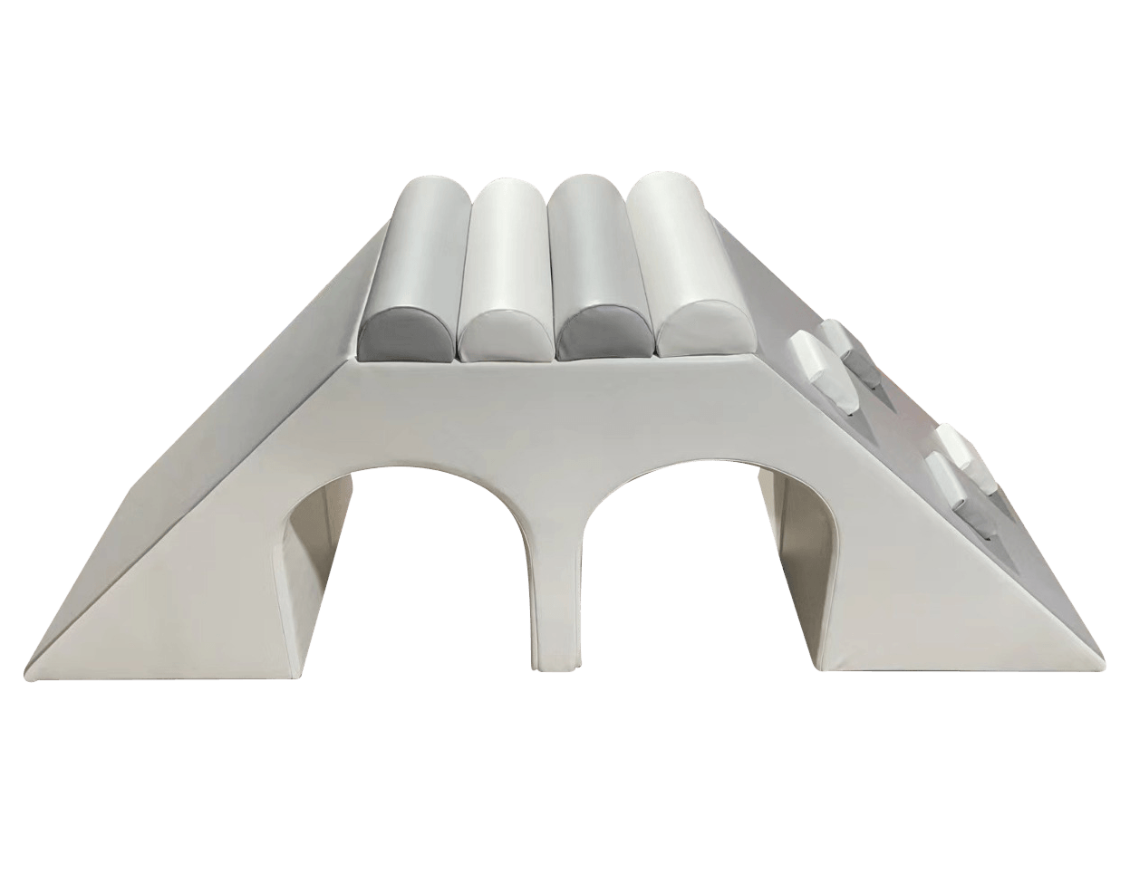 Bridge with Tunnels - Grey & White - Soft Play Australia