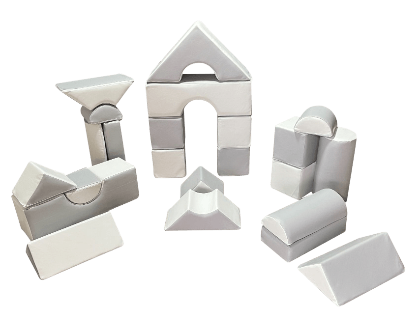 Blocks - Grey & White - Soft Play Australia