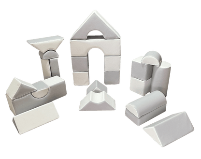 Blocks - Grey & White - Soft Play Australia