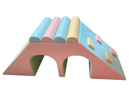 Bridge with Tunnels - Pastel - Soft Play Australia