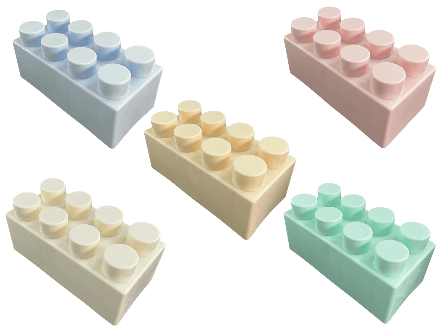 Pastel Building Bricks - Large - 20 Pieces - Soft Play Australia